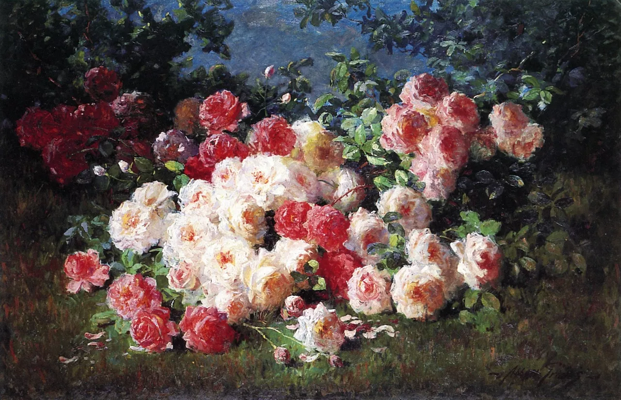 Abbott Fuller Graves Paintings of Doorways, Gardens and Flowers